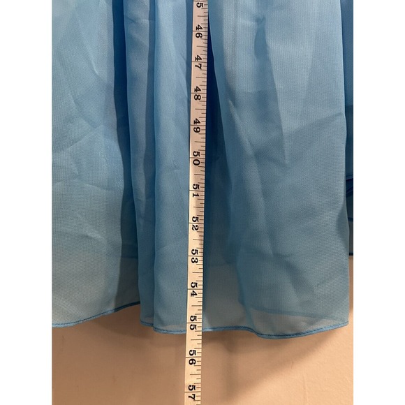 Light In The Box AQUA BLUE SHIMMER CHIFFON BEADED BLING PROM FORMAL GOWN DRESS - Picture 10 of 11